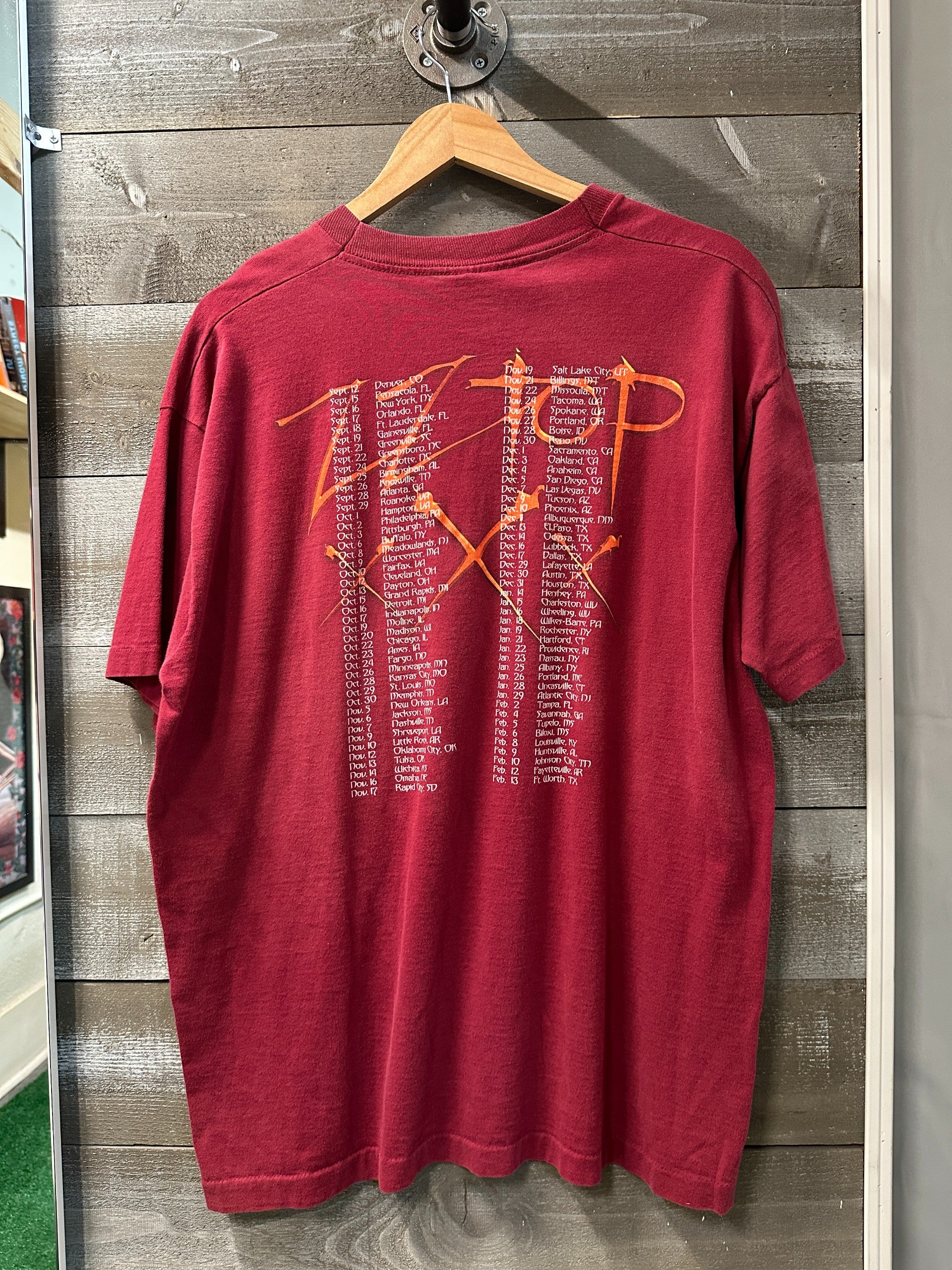 1999 ZZ Top XXX Tour Tee Sz XL | Garden Street Vintage